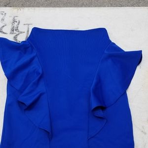 Blue Peplum Skirt